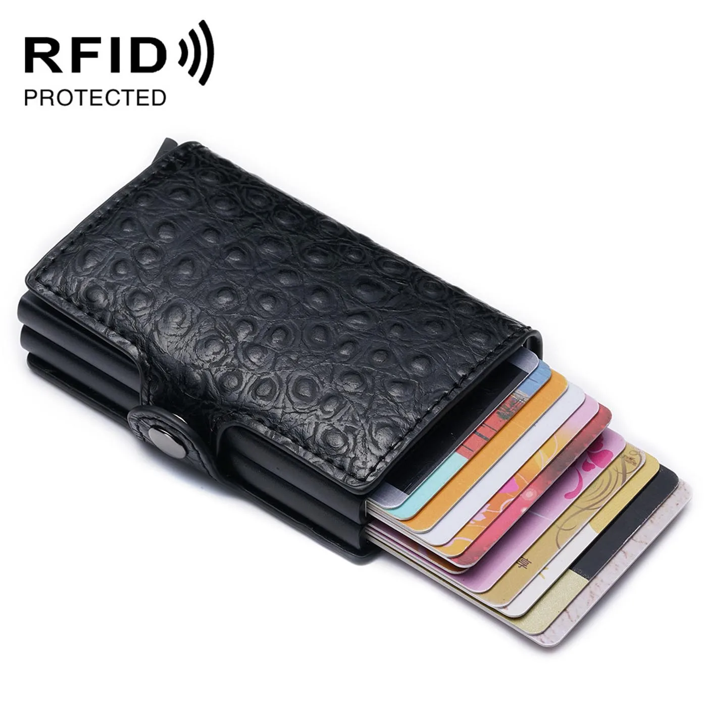 2019 модный RFID двойной чехол портмоне для карточек ID металлический держатель