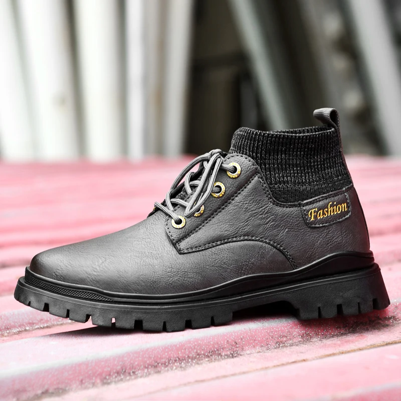 

Men's boots 2021 new autumn and winter fashion Joker comfortable men's casual shoes British leather shoes trend business.