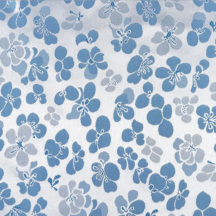 Ткань из жаккардовой парчи с принтом листьев растений для пальто занавесок