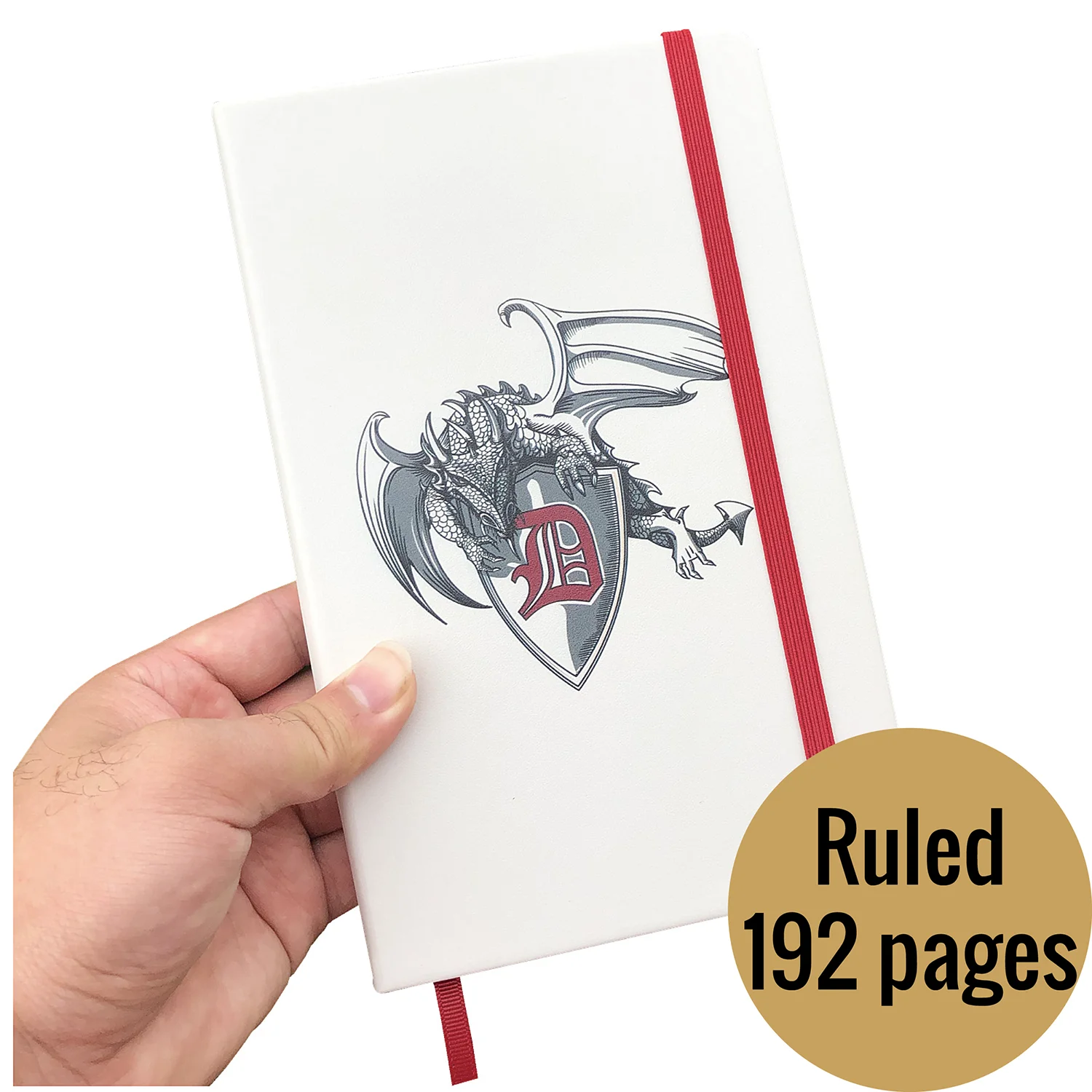 PU Leather Paper Notebook dragon UV printed Hardcover Ruled 192 pages layout