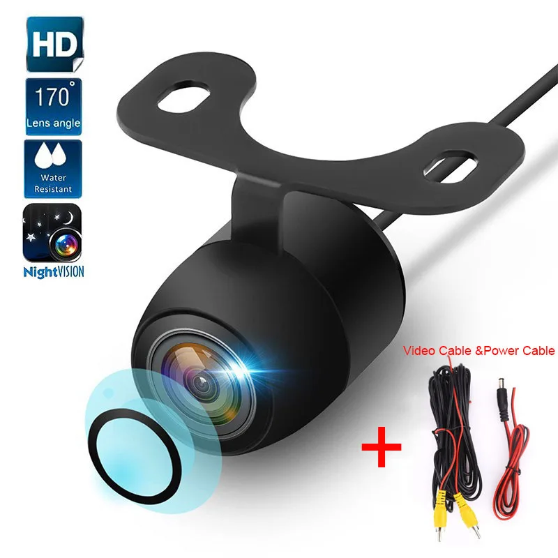

HD Night Vision Car Rear View Camera 170 Wide Angle Reverse Parking Camera Waterproof LED Backup Monitor with 6M Video Camera