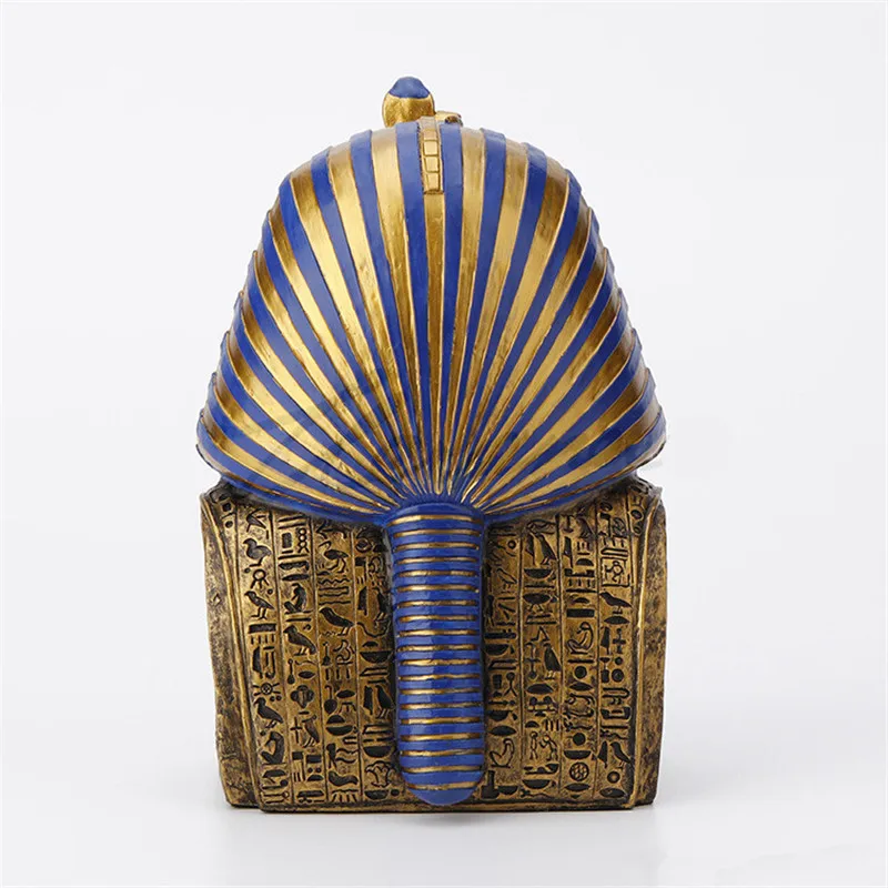 

Egypt Pharaoh Head Portraits Resin Art&Craft Statue Ashtray Creative Living Room Office Desktop Decoration X3682