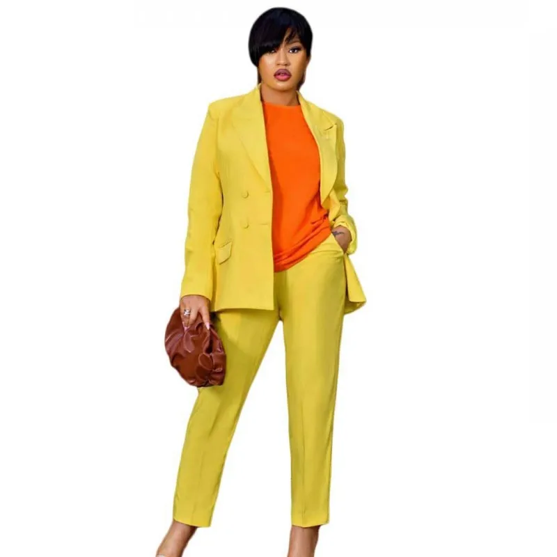 

2 Piece Women Blazer And Guard Pants Sets Two Pieces OL Single Breasted Jacket Formal And Trousers Suit Spring Autumn Winter