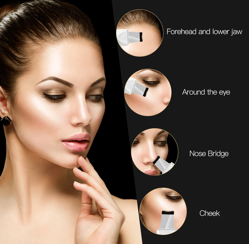 

Ultrasonic Deep Face Cleaning Wrinkles Facial Whitening Lifting Tool Machine Skin Scrubber Blackhead Acne Remover Reduce