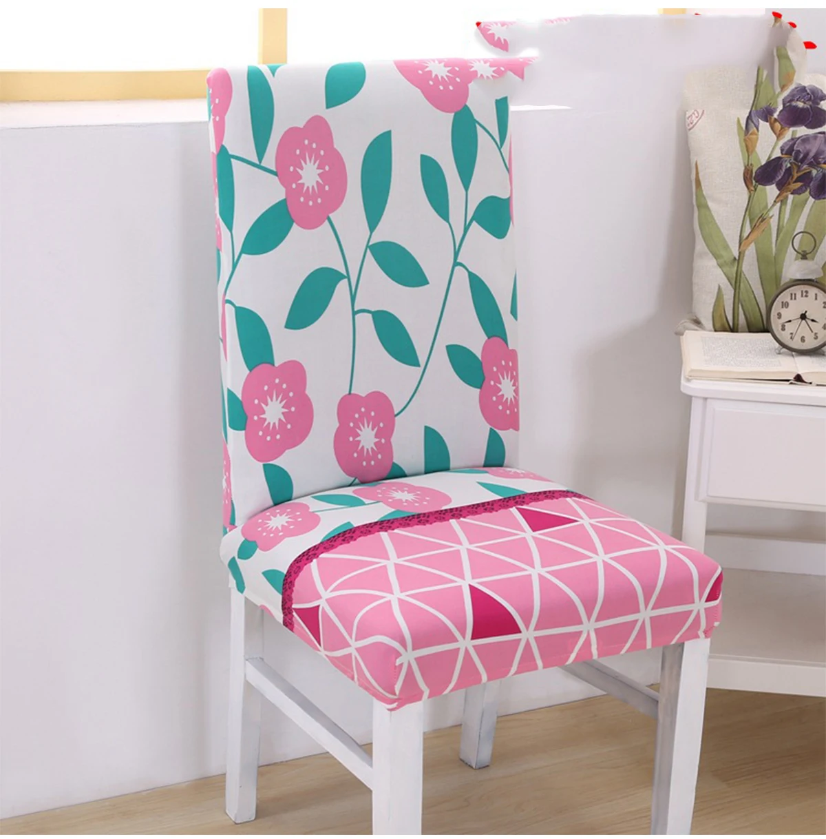 Многофункциональный чехол с цветочным рисунком для свадебного стула эластичная