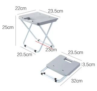 

1 PC 22X20X25 Cm Step Foot Stool Space Saving Kids Furniture Storage Bench for Bedroom Plastic Hardcore Chairs Portable
