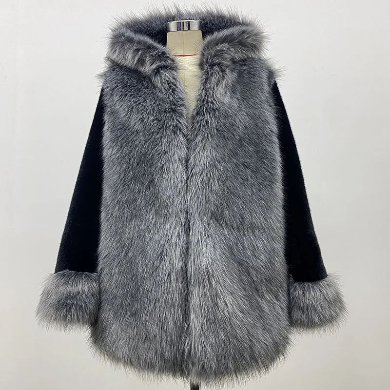 2022 winter new warm and loose temperament women's medium and long imitation mink fur Korean casual fur coat