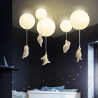 Современная светодиодная потолочная лампа в скандинавском стиле для дома, детской комнаты, спальни, полярного медведя, потолочный светильник, декор детской комнаты, светильник ильники, светильники