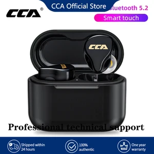 CCA CC4 TWS Wireless In ear Earphones Gaming Noise Cancellation Headset 5.2 Qualcomm Aptx Bluetooth Earphone Up Yo 6hrs playback
