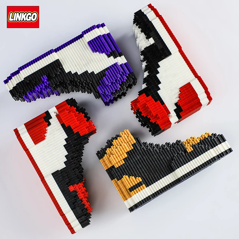 

Linkgo Mini Building Block Basketball Shoes Model Legao AJ Sneakers Build-bricks Set DIY Assembly for Kids Gifts Blocks Toy
