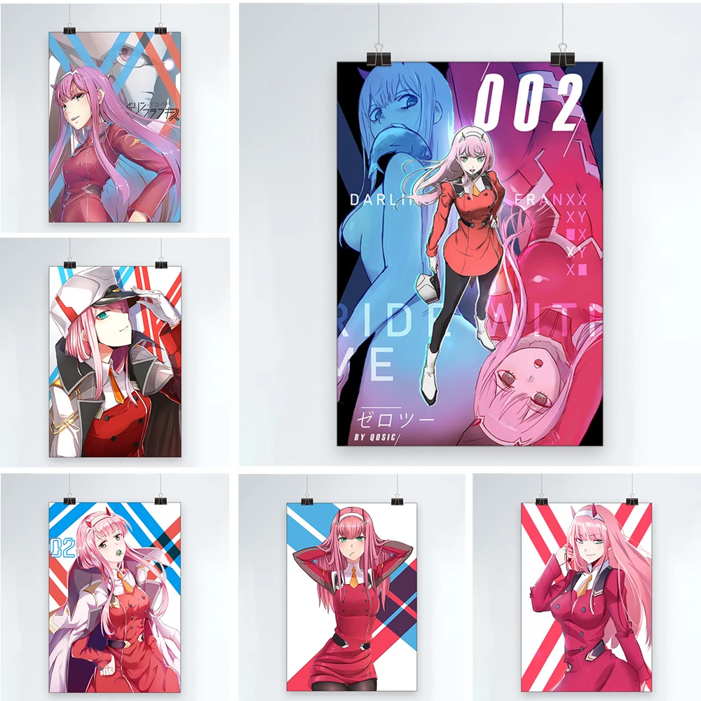 

Wall Art DARLING in the FRANXX Poster HD Prints 002 Canvas Painting Modular Anime Girl Pictures Frame Home Decor For Bedroom