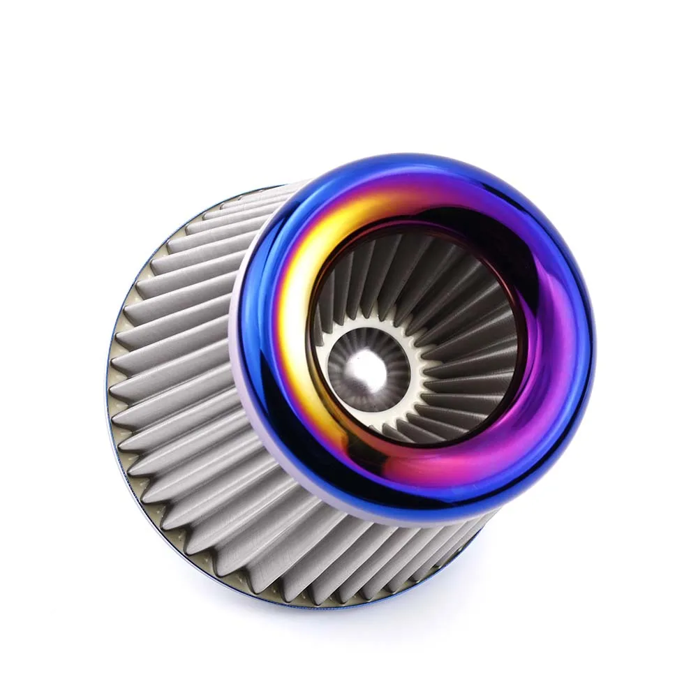 JDM сгоретый синий 3 &quot76 мм Впускной высокопоточный воздухозаборный фильтр