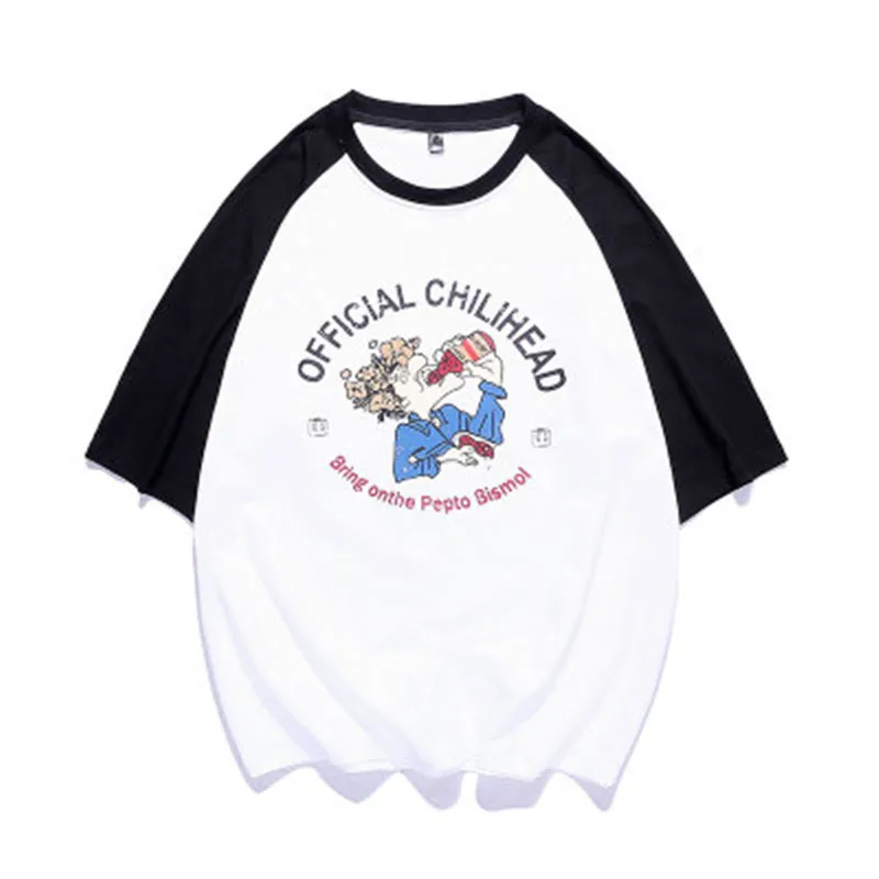 

Summer Male's Stitching Printing Clothes Men's Solid Cotton T-Shirts