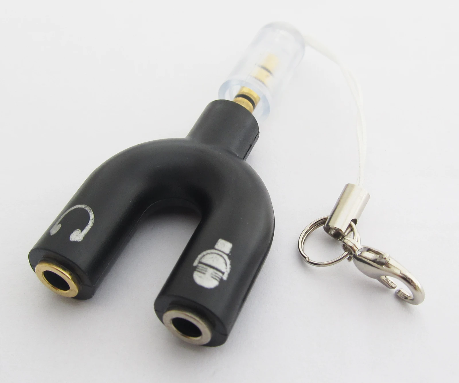 

1pc 3.5mm TRRS to 2 TRS Audio Headset Mic Y Splitter Cable Adapter for Tabs & Laptop
