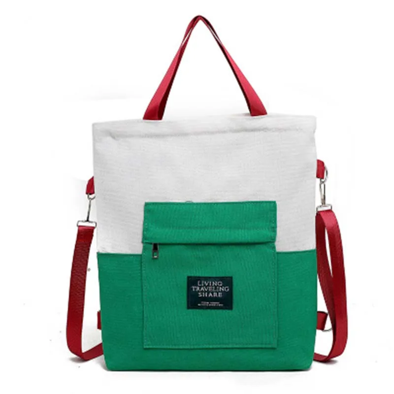 

Pachwork Canvas Shoulder Bags Environmental Shopping Bag Women Cotton Canvas Fabric Eco Tote Bag Bolso Mujer New 2020