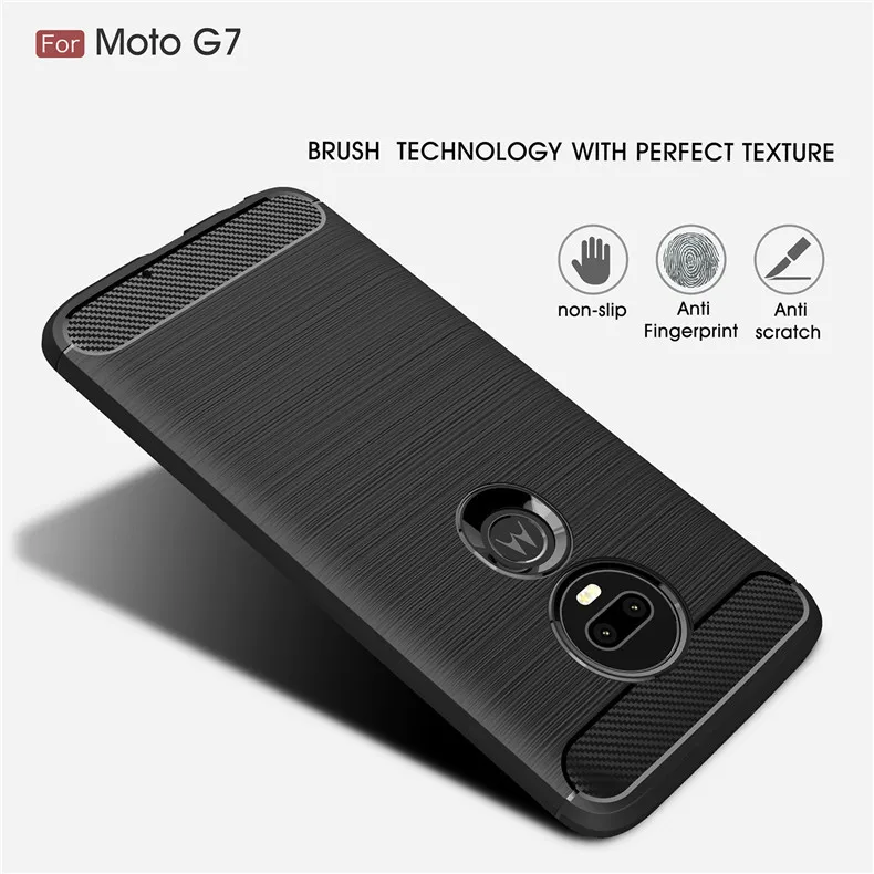 Carbon Fiber Case For Motorola P40 note Z force Back Cover Moto G7 Power G6 E5 Plus Z3 G3 E3 play TPU |