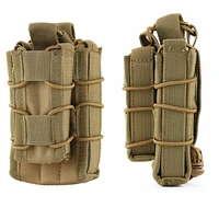 tactical molle pistol rilfe double magazine mag pouch ammo bag 5 567 62 9mm hunting gun rifle accessories m4 ak glock ar15