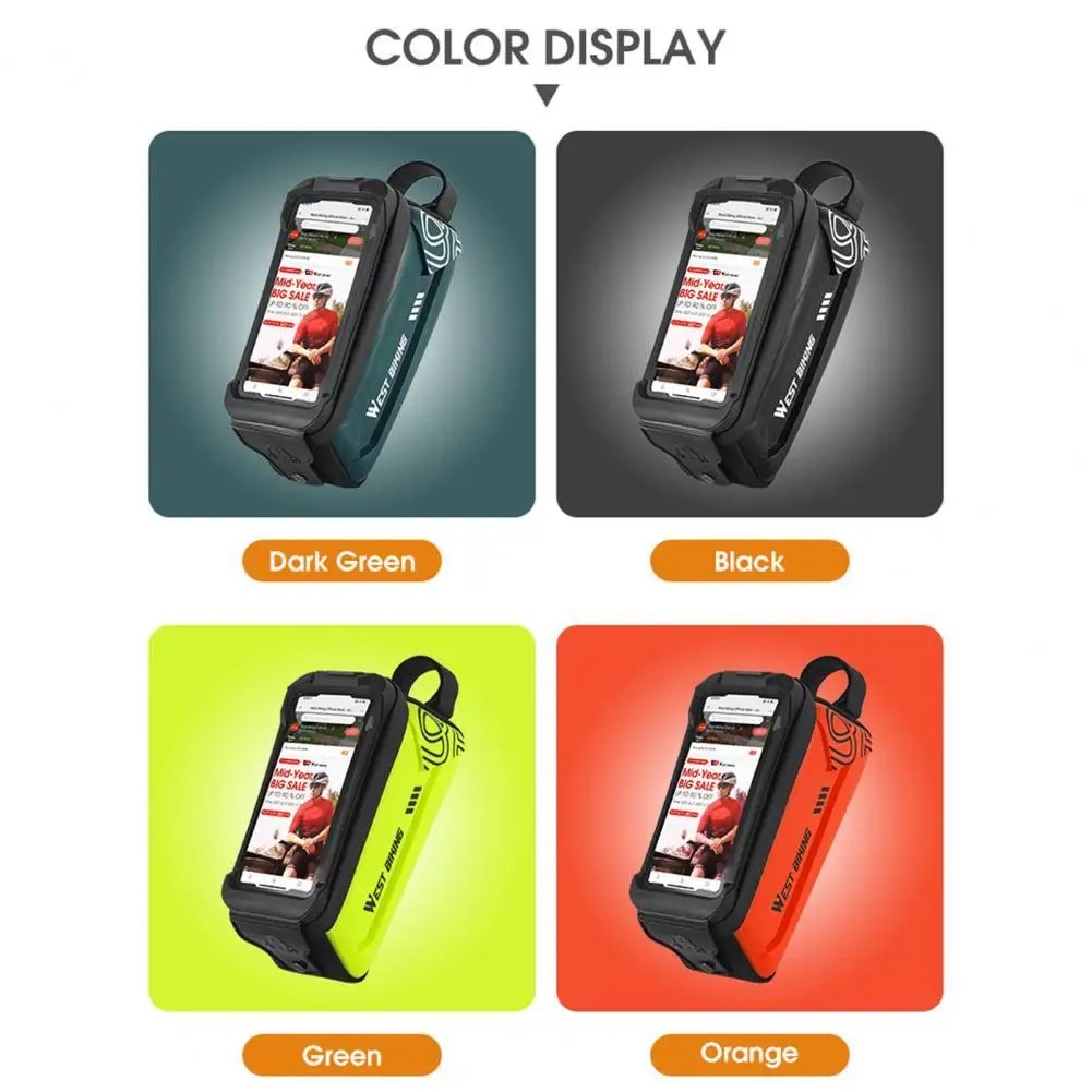 

Convenient Exquisite Magnetic Buckle Bicycle Frame Bag TPU Top Tube Bag Stable for Cycling