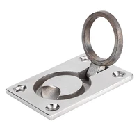 stainless steel ring handle flush hatch locker cabinet pull lift boat marine yacht hardware