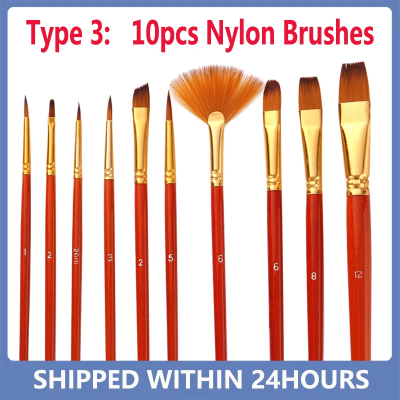 12 шт. набор кистей для рисования мелкая деталь кисти миниатюрной акриловая