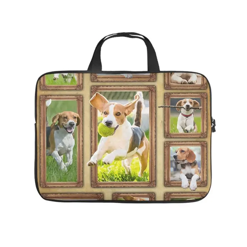 

Beagle Dog Animals Laptop Sleeve Cool Pattern Laptop Computer Sleeve Anti-Scratch Polyester Notebook Cover for College Students