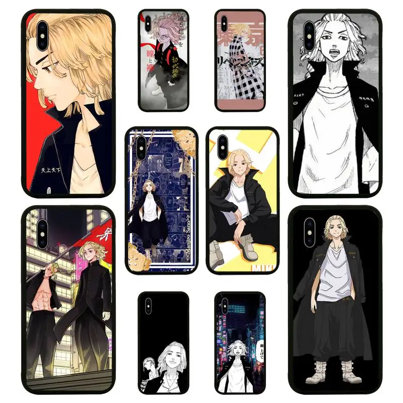 

Anime Tokyo Revengers Mikey Phone Case For iphone 7 8 plus x xr xs 11 12 mini pro max black soft nax fundas cover