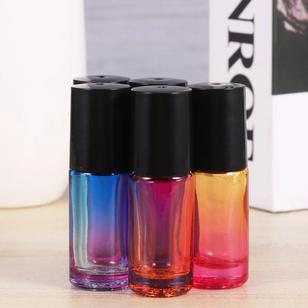

1 Set of 10PCS 5ML Roll-On Bottles Kit with 1PC Bottle Opener 1PC Straw Glass Roller Balls Bottles Set Gradient Roller Bottles K