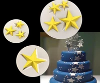 five pointed star epoxy resin fondant silicone mold for diy pastry cupcake cake dessert lace decoration baking tool kitchenware