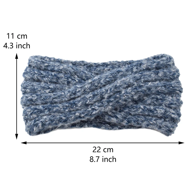 2019 зимняя теплая вязаная повязка на голову с ушами тюрбан для женщин женский