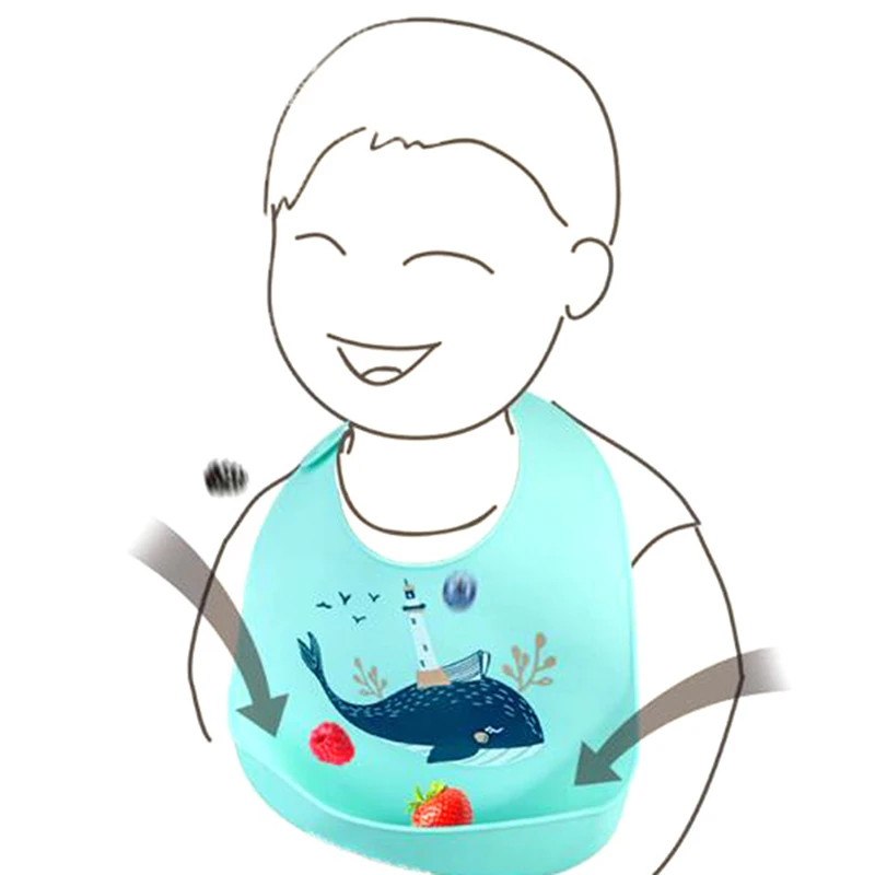 

Waterproof Baby Silicone Bibs Adjustable Infant Kids Boys Girls Feeding Bibs Apron Burp Cloths for Toddler Baby eating bib