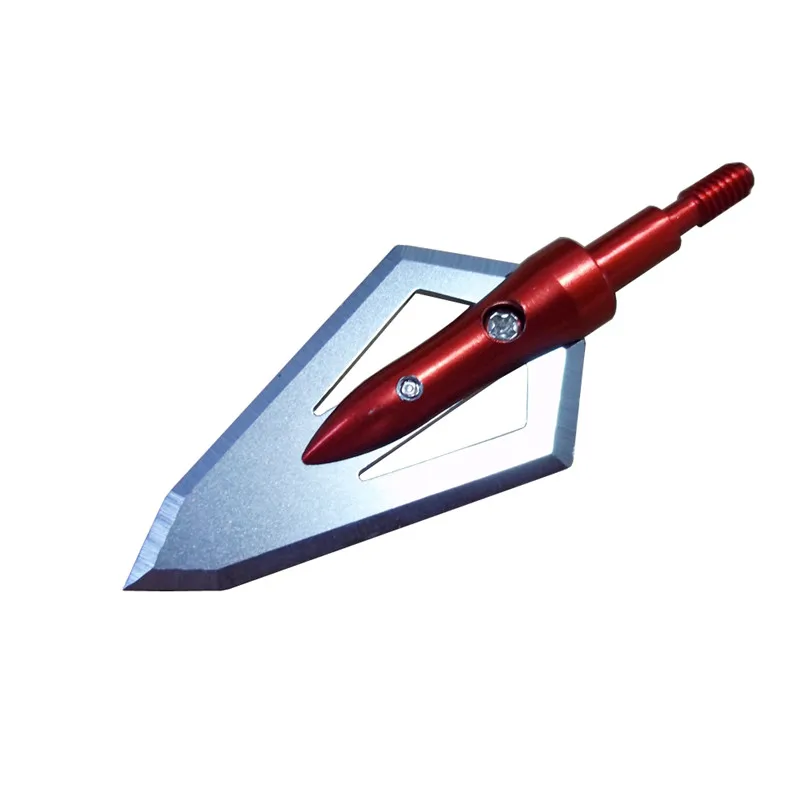 6 шт. наконечники стрел 100 зерна с коробкой для лук 2 лезвиями стальная стрела