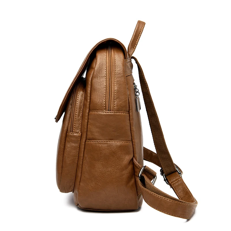 High Quality Leather Backpack Woman New Arrival Fashion Female Backpack String Bags Large Capacity School Bag Mochila Feminina