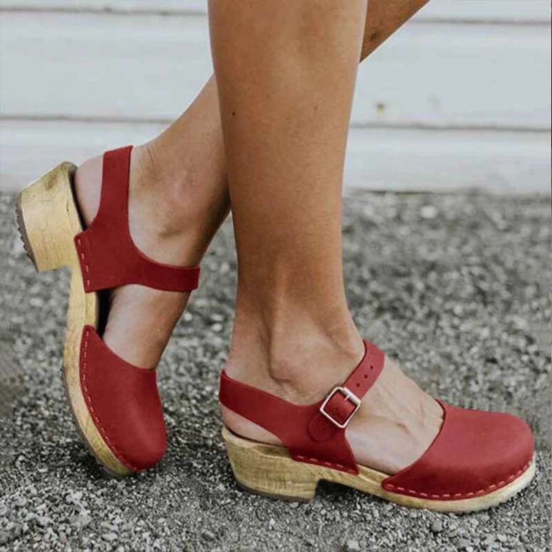Summer Women Wedge Sandals Female Platform Boots Mid Heel Sandal Back Strap Casual Shoes Ladies Sandals Womens Shoes Plus Size