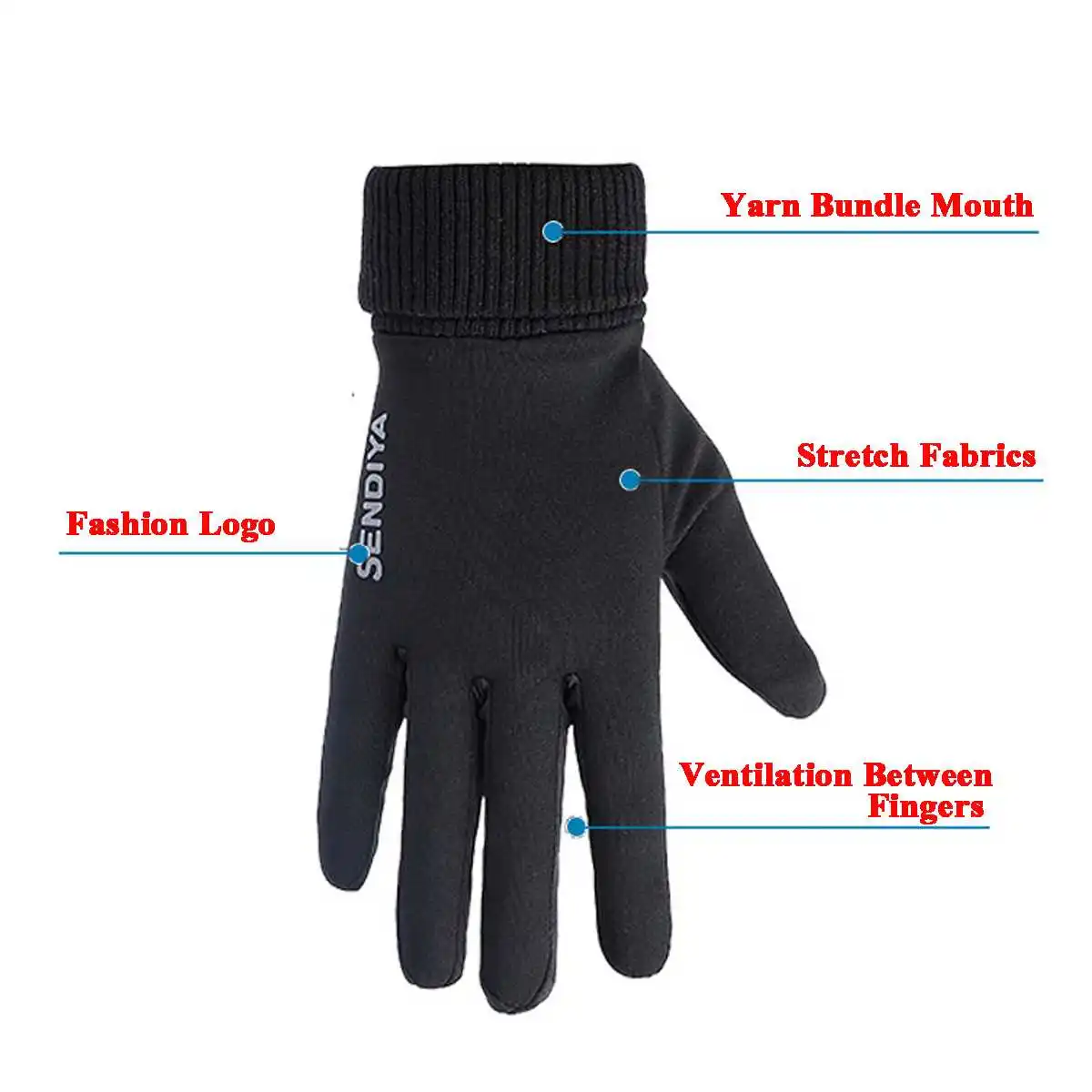 Теплые лыжные перчатки зимние флисовые водонепроницаемые для сноуборда