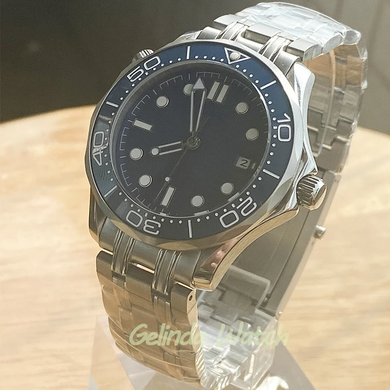 Роскошные 41 мм прозрачные односторонние керамические часы кольцо