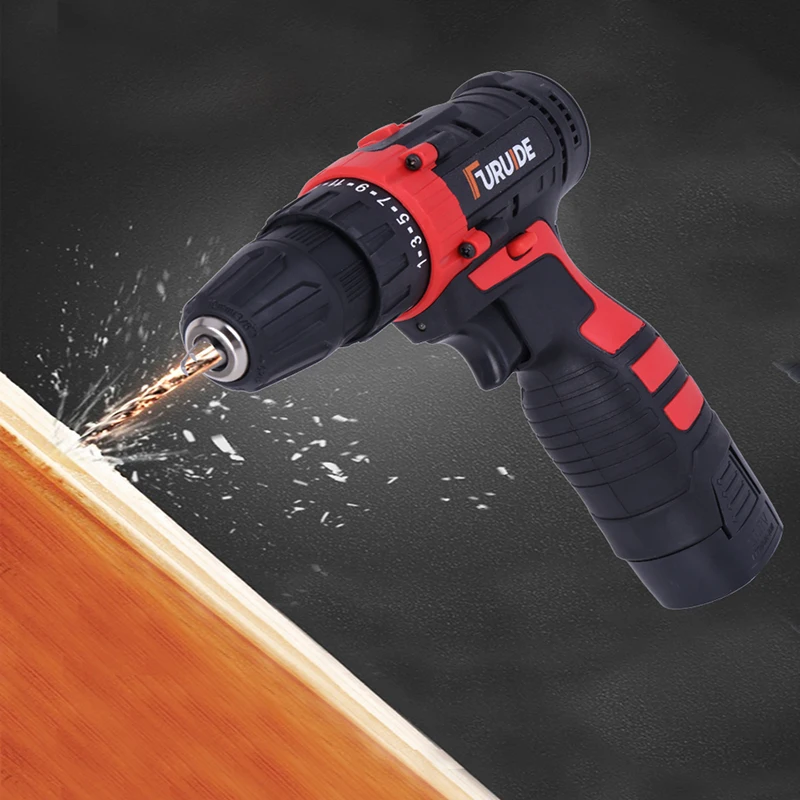 

Electric Drill 12V/16.8V/25V Electric Screwdriver Lithium Battery Mini Cordless Drill Power Tools With LED Worklight 50-60Hz