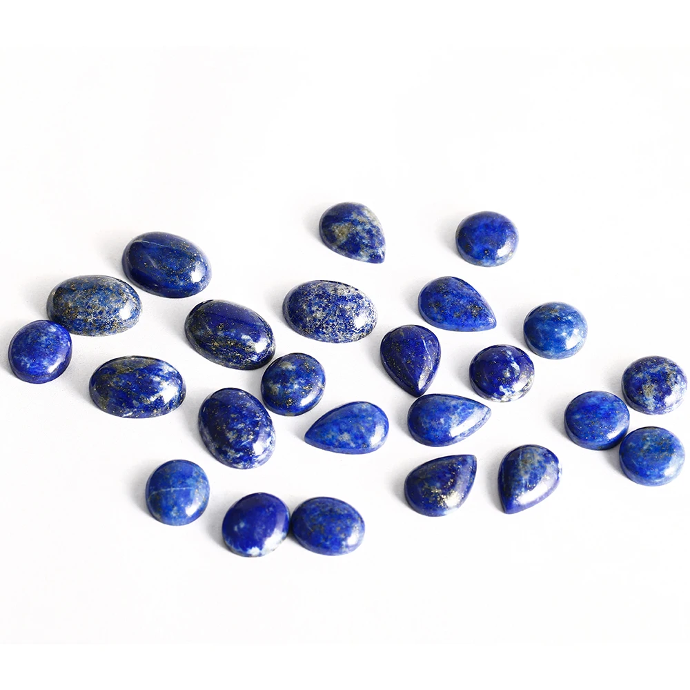 Овальная огранка натуральный Лапис 12x16 мм свободные камни оптом декоративный