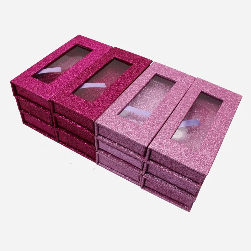 Оптовая продажа 25 мм накладные ресницы упаковочная коробка 3d норковые блестящий