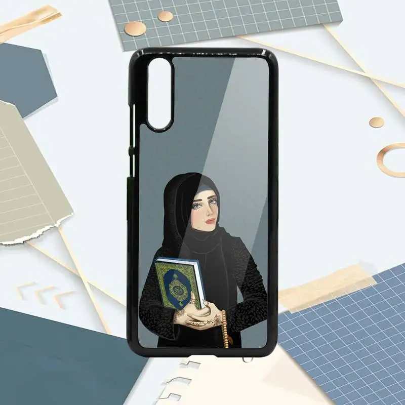 

Islamic Gril cartoon Phone Case PC For Samsung galaxy S note 8 9 20 10 e lite2019 plus pro ultra