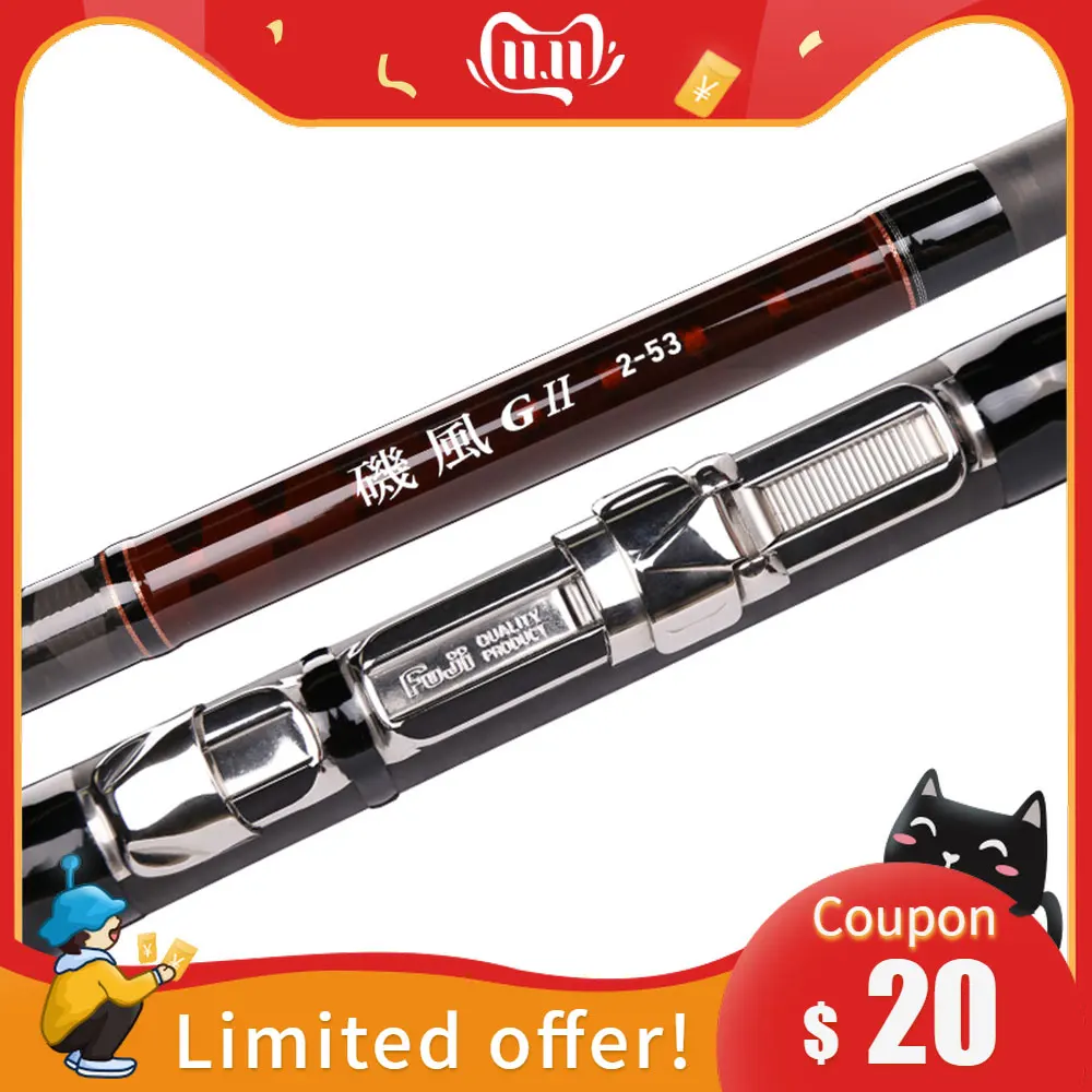 Daiwa ISO удочка, Удочка,, 4,5 м/5,3 м, полностью fuji, углеродная морская удочка, телескопическая удочка