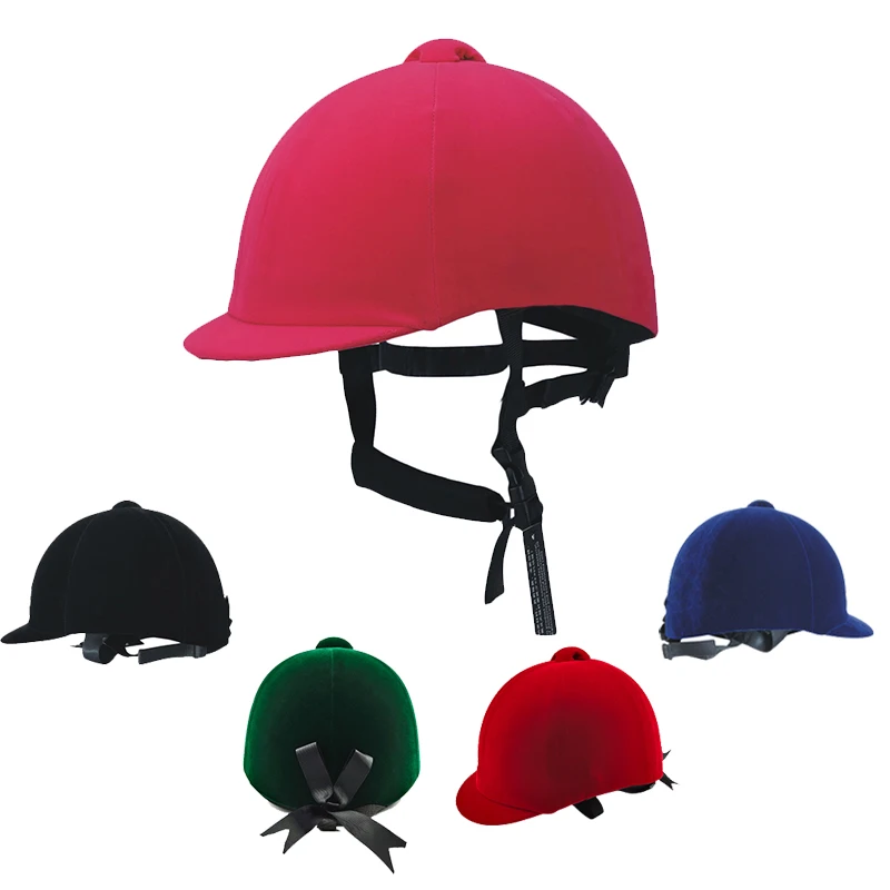 

Velvet Children Equestrian Hat Shock Absorption Collision Avoidance Riding Helmet Equestrian Equipment CE Certification 2021 New
