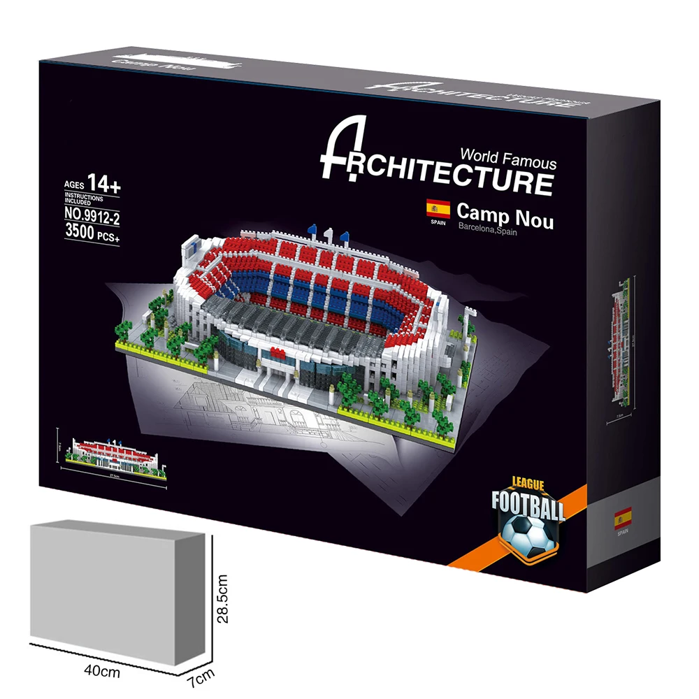 Коллекционная архитектура nanobrick лагерь ноу стадионы Барселона Испания