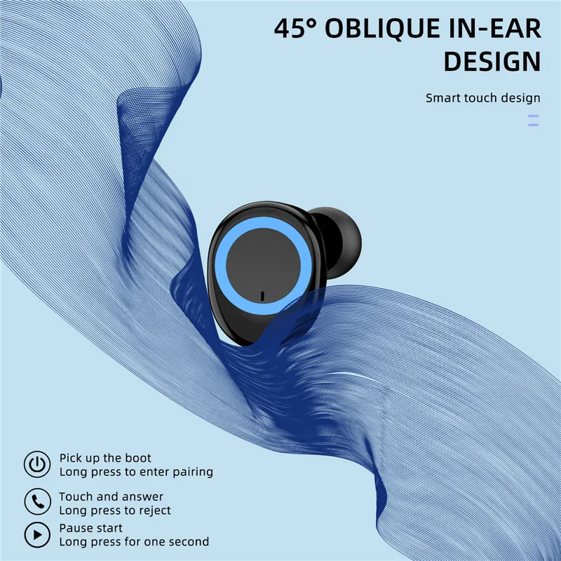 TWS 5,0 Bluetooth наушники 3D стерео беспроводные наушники HiFi Звук без задержки с микрофоном и зарядной коробкой для всех телефонов