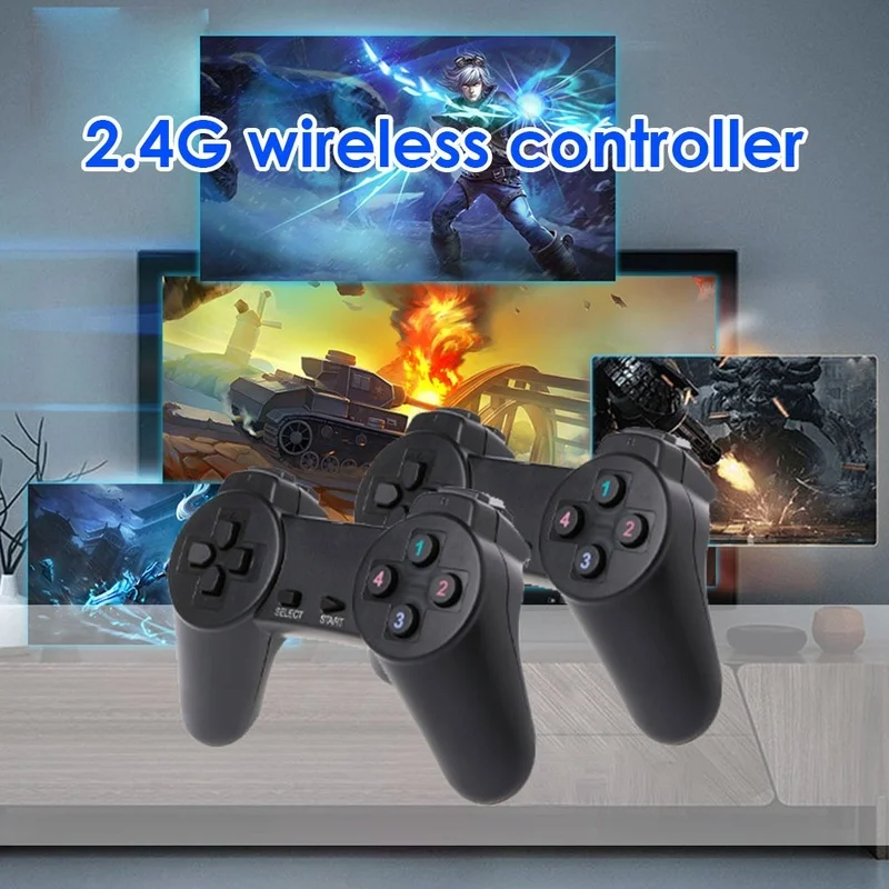 2021 Новая Беспроводная игровая консоль для двух игроков 2 4 ГГц мини ретро