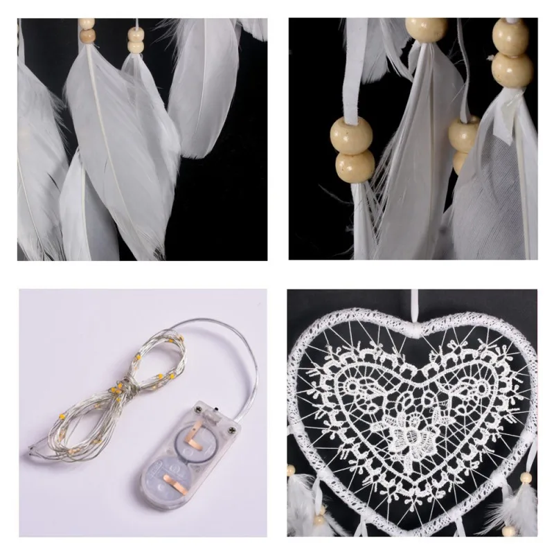 Подвесной светильник ручной работы со светодиодом кулоном в форме сердца из