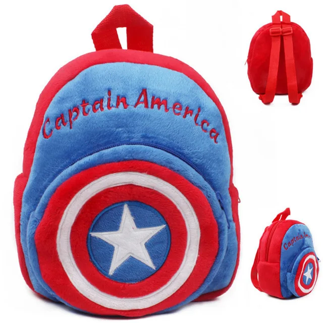 

Disney Spiderman Batman Captain America Baby plush Bag Cartoon Mini Backpack Kindergarten Kids Gift Children Lovely Schoolbag