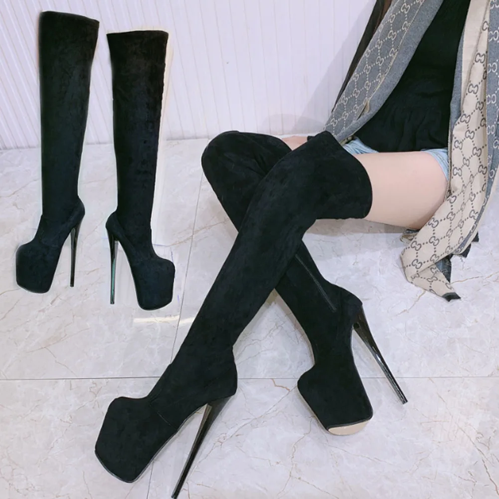 

Doratasia New For Dropship Large Size 50 Multi Colors Sexy Fetish High Heels Ladies Boots Thin Heel Platform Shoes Women