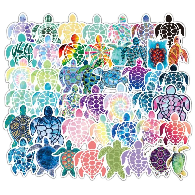 50 Pcs Lovely Colorful Sea Turtle Small Stickers For Diy Luggage Laptop Skateboard Car Motorcycle Bicycle | Игрушки и хобби