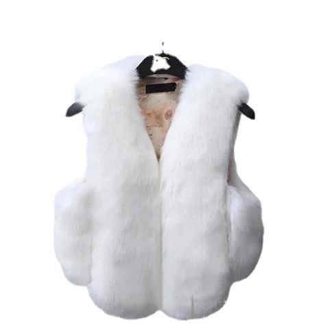 VANOVICH европейский и американский имитация лисы мех короткий жилет 2022 осень зима