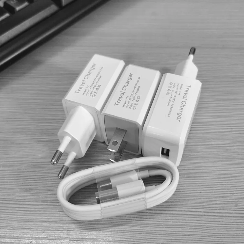 Зарядное устройство 5В 2A настенный адаптер и Type C USB Micro зарядный кабель для